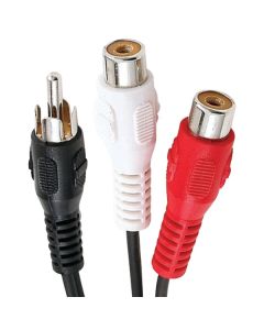 Axis PET20-7000 RCA Y-Adapter (1 RCA Plug to 2 RCA Jacks)